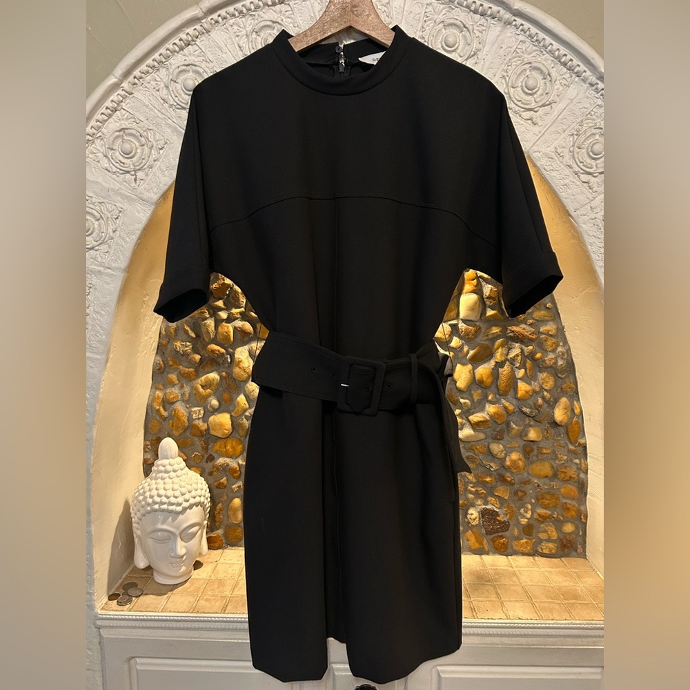 Reiss Black Nora Belted Mini Dress - Picture 5 of 10
